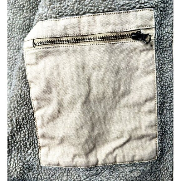 CABELA'S Mens Vest Sherpa Lined Outdoor Gear Gorpcore Full Zip Canvas Jacket L - Picture 8 of 16